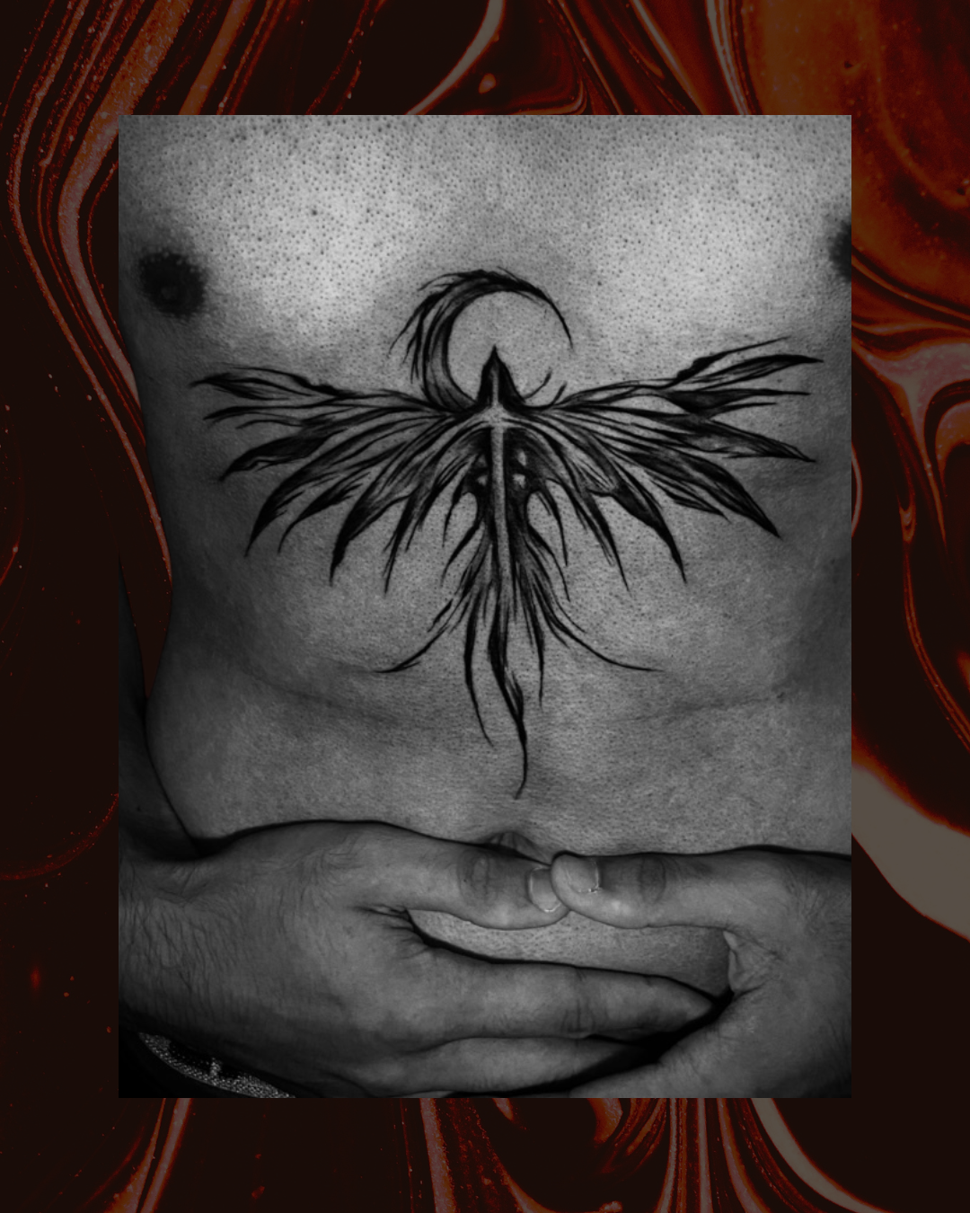 Tatuagem preto e cinza