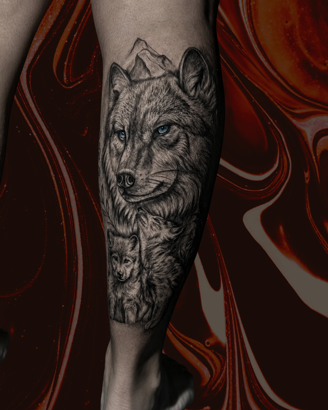 Tatuagem preto e cinza realista