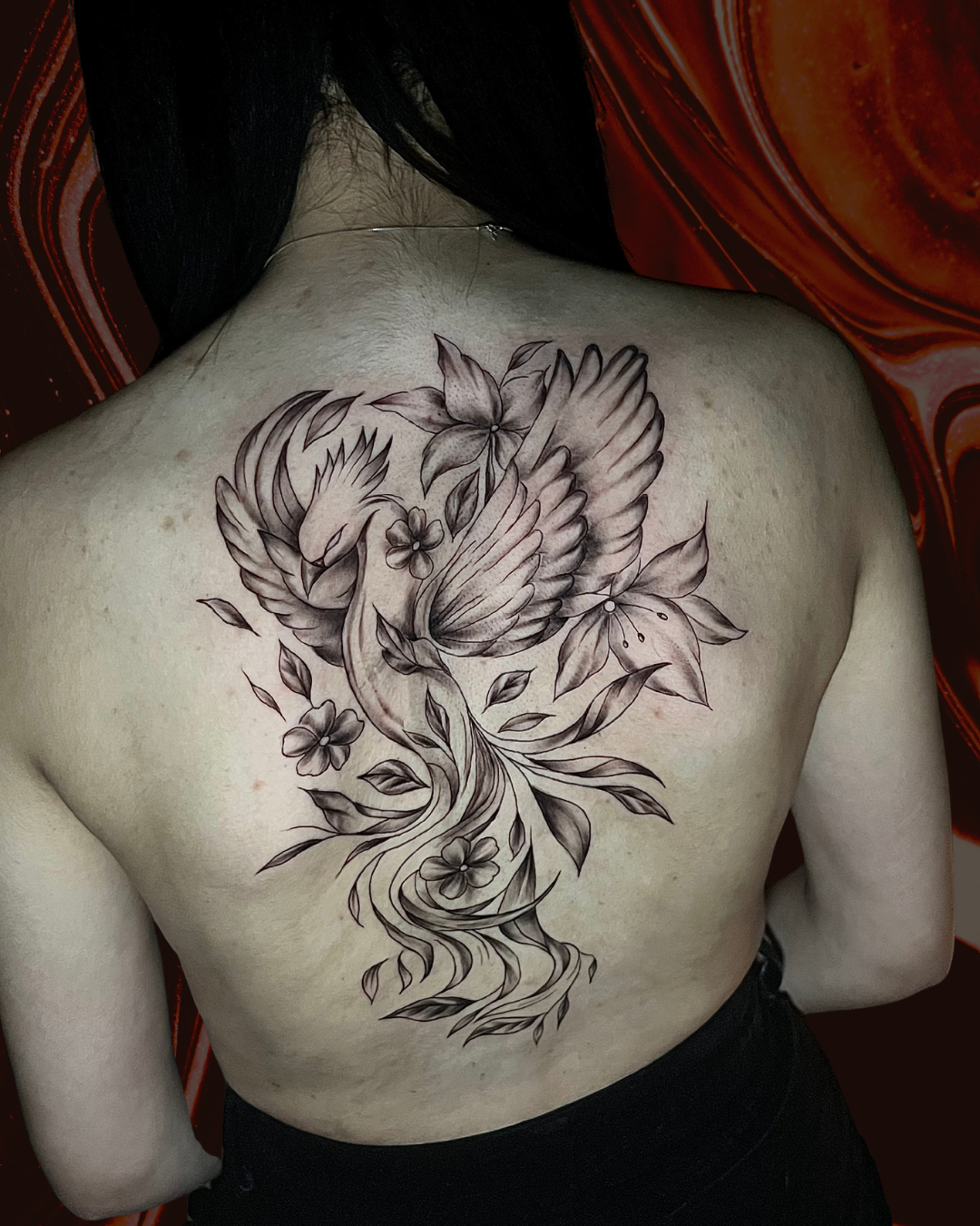 Tatuagem preto e cinza