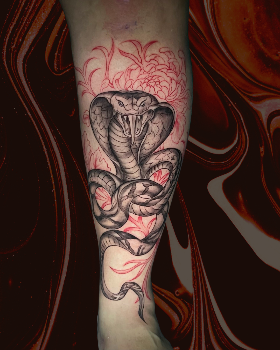 Tatuagem fine-line lettering