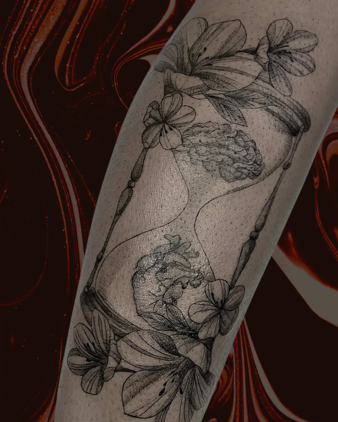 Tatuagem preto e cinza